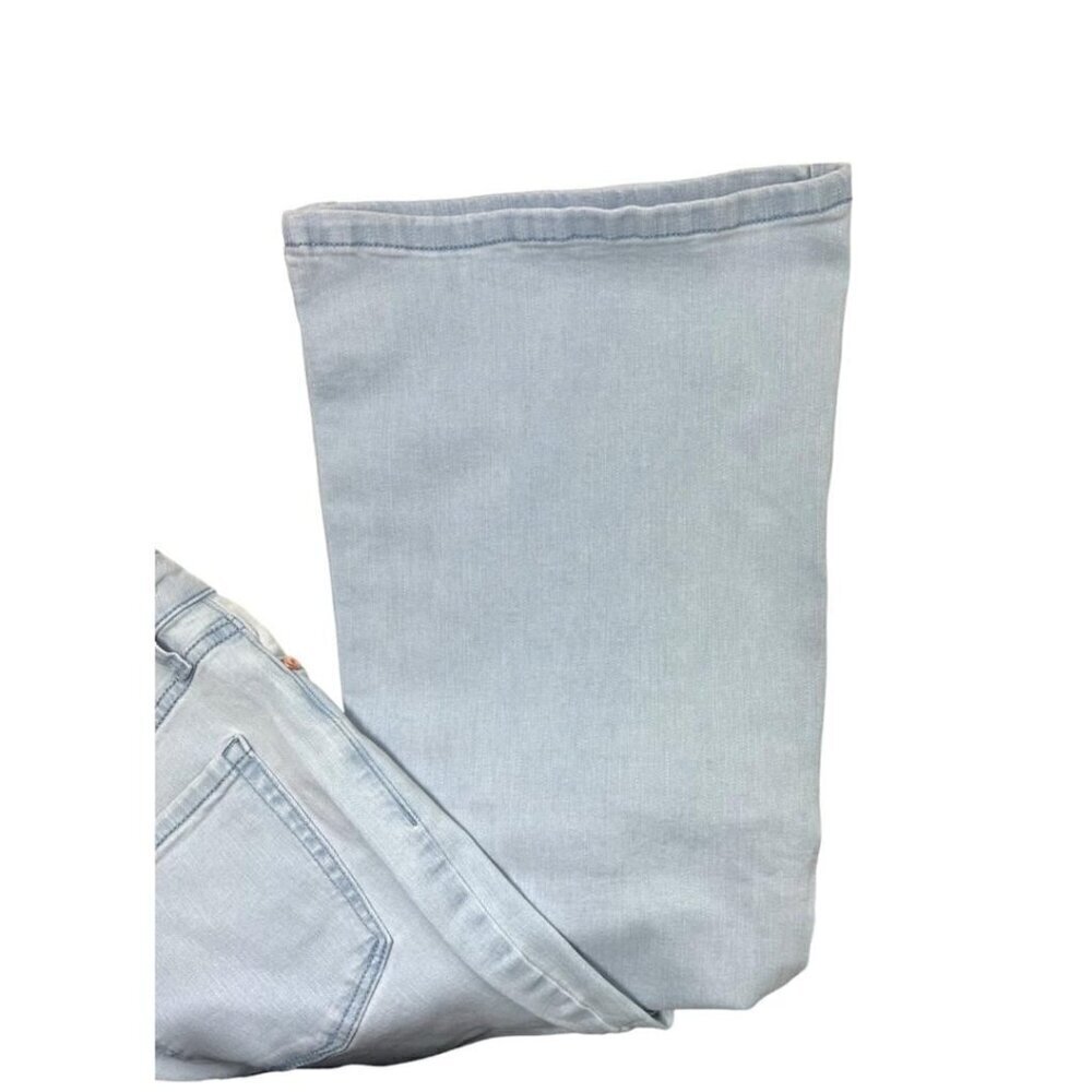 LC Lauren Conrad Womens Boho High Rise Light Wide Leg Flared Jeans Sz 14 New - Picture 4 of 7